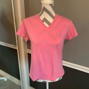 Ralph Lauren Polo Golf Vneck Pink Tee